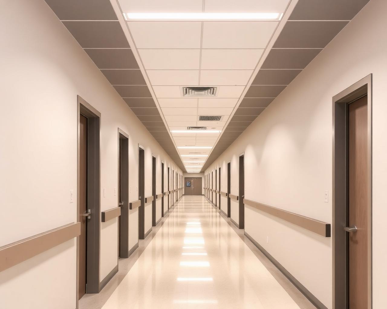 Medical clinic hallway